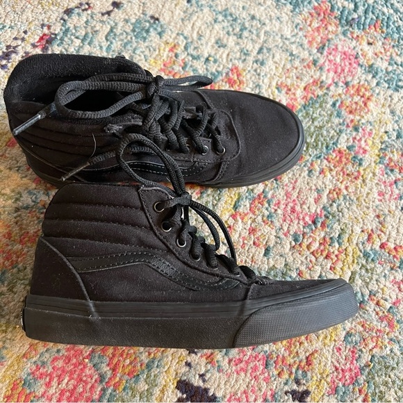 Vans sk8-Hi black big kids size 2.5 - Picture 3 of 6